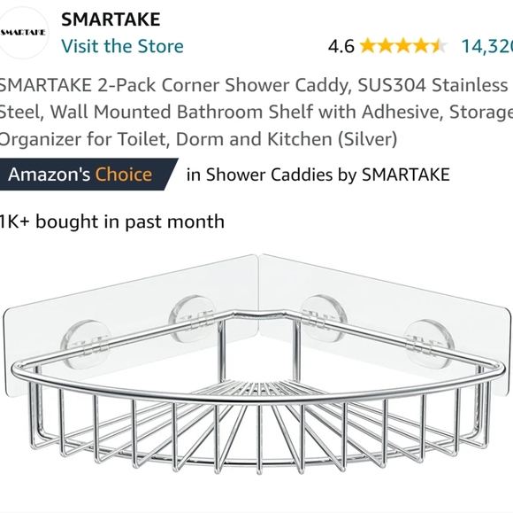SmarTake Corner Shower Caddy - ONE - Picture 8 of 8